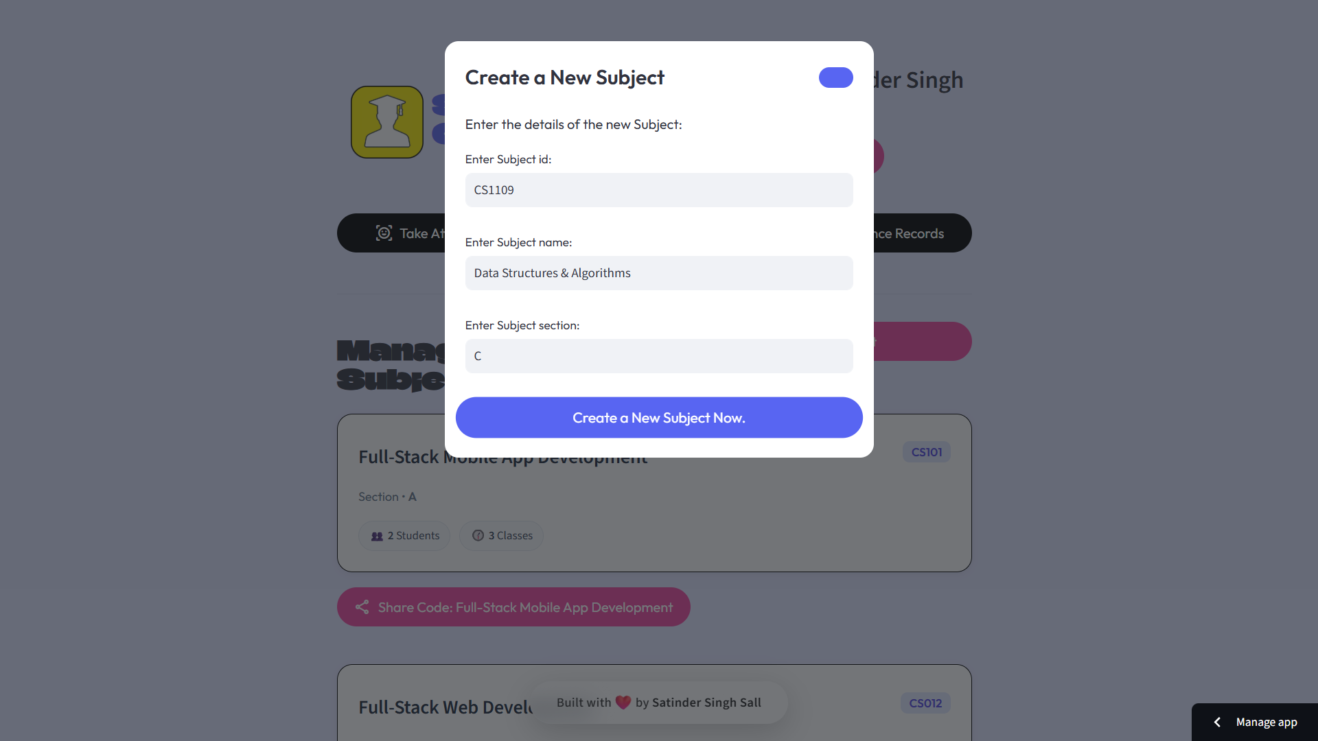 Create Course